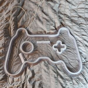 LED Game Controller Neon Wall Light - White